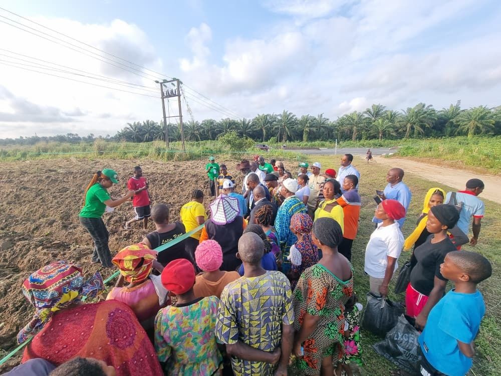 Farmers at Onna Climate Smart Village Launch 