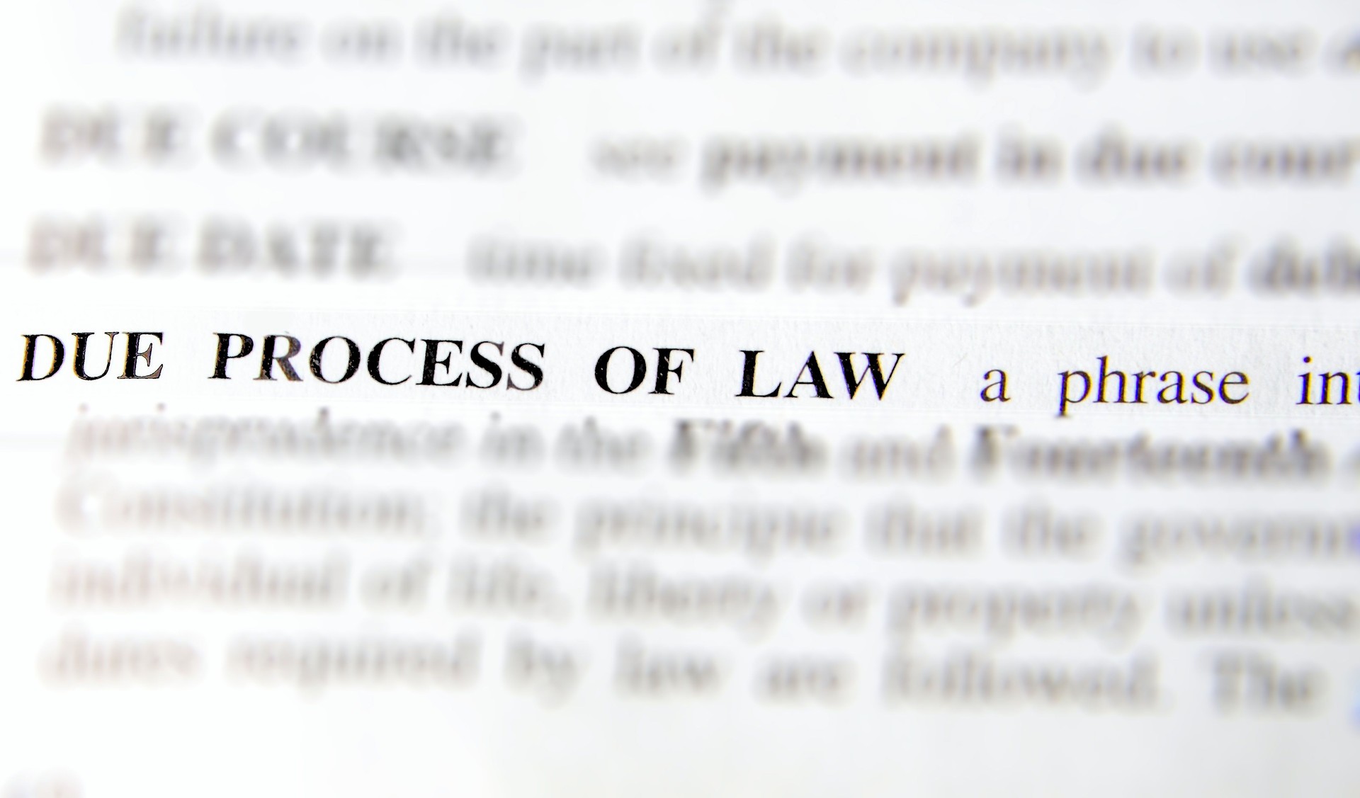 due process of law